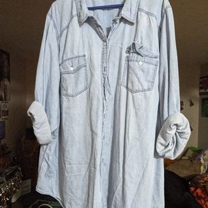 Torrid Button Down Chambray Top